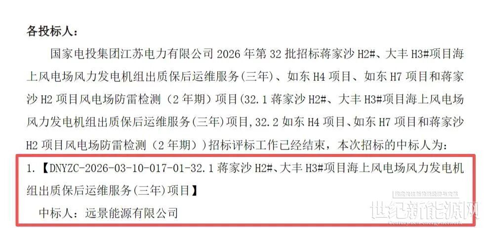 远景能源中标国家电投602.4MW海上风电运维项目